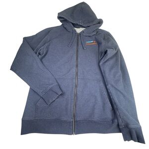 !!!!! SOLD !!!!! Men's Large Blue Cotton Gorpcore Full zip Graphic Print Logo